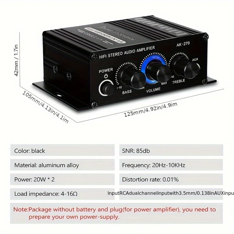 AK-270 400W มินิเพาเวอร์แอมป์  - Audio Home Cinema บทวิจารณ์และราคา
